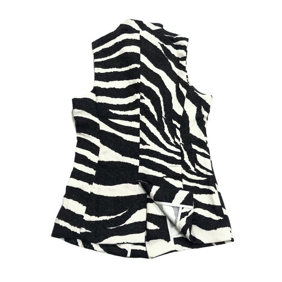 NWT Lucy Paris Zebra Print Vest Sleeveless Blazer - Size M - Picture 6 of 10